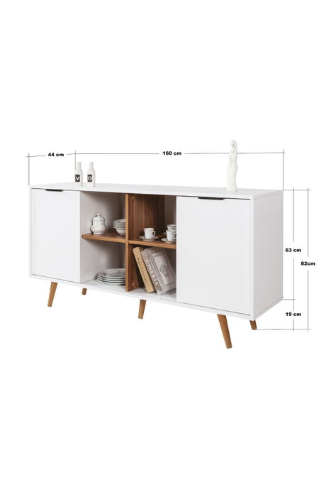 Hanah Home Sina 4618 Consola Blanco y Nogal Hanah Home Sina 4618 Consola Blanco y Nogal